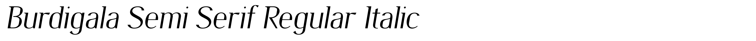 Burdigala Semi Serif Regular Italic